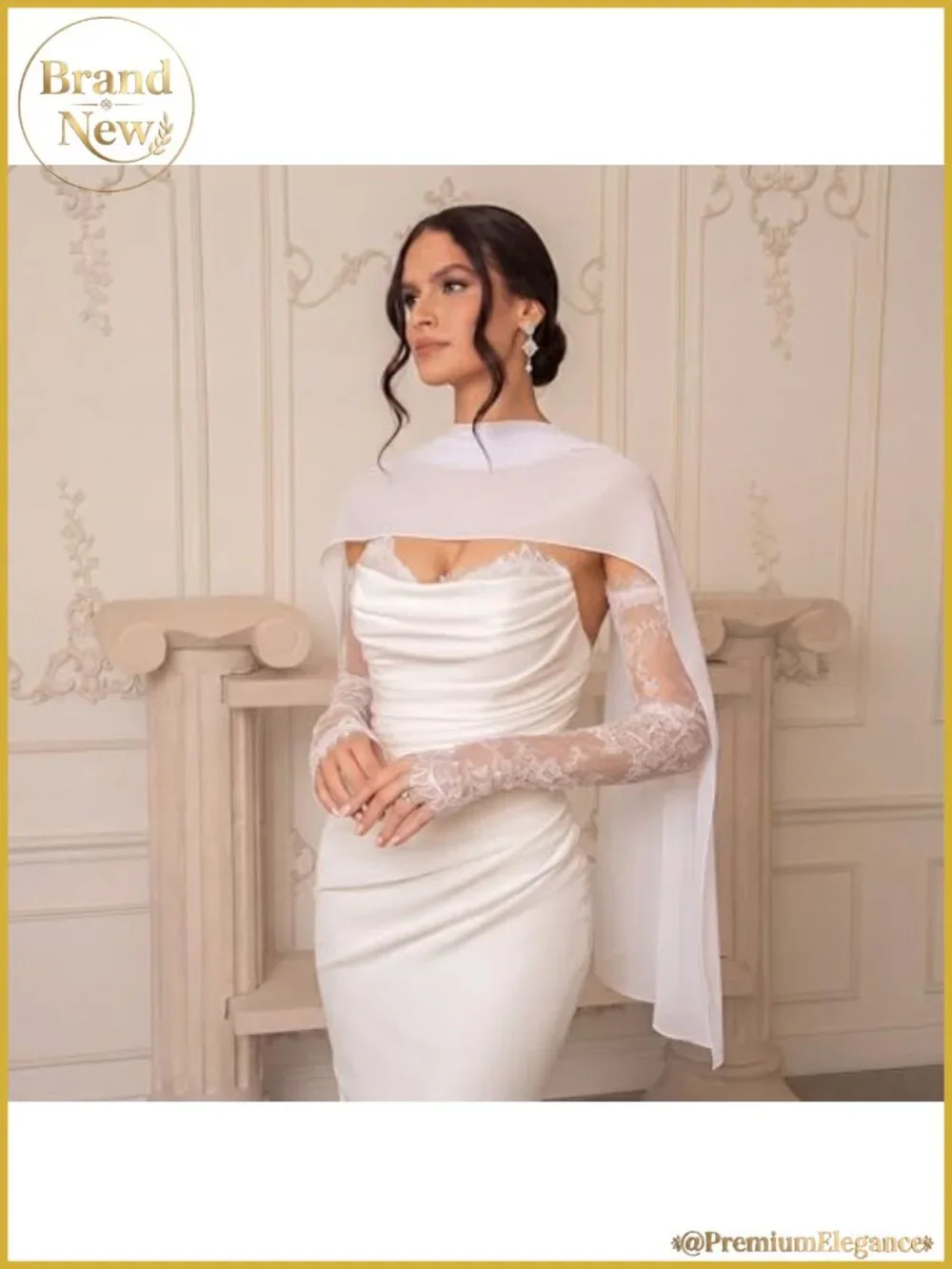 Chiffon Wedding Shawl Wrap 59 Inch Bridal Scarf